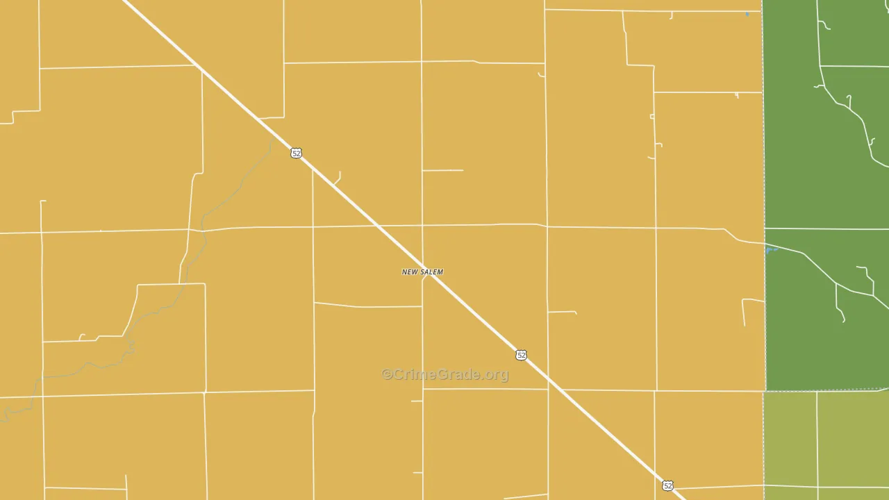 New Salem, IN Map of Drug-Related Crime Rates