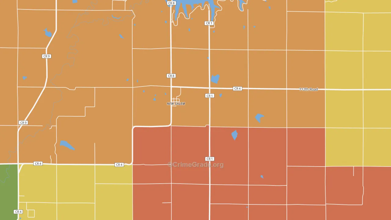 New Salem, KS Map of Drug-Related Crime Rates