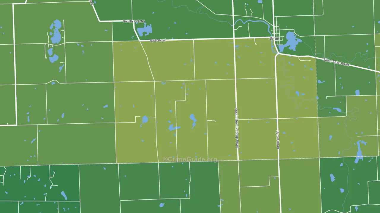New Salem, MI Map of Drug-Related Crime Rates
