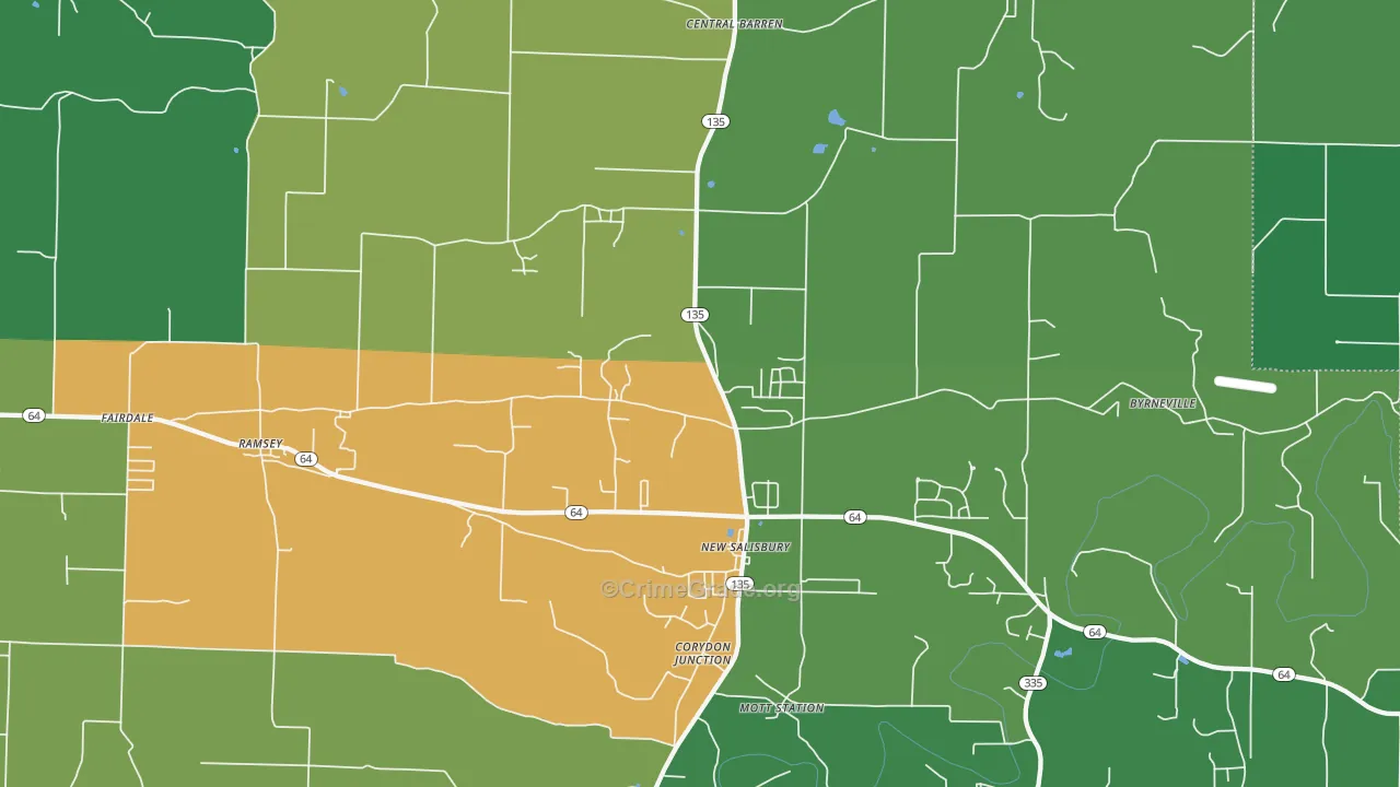 New Salisbury, IN Map of Drug-Related Crime Rates