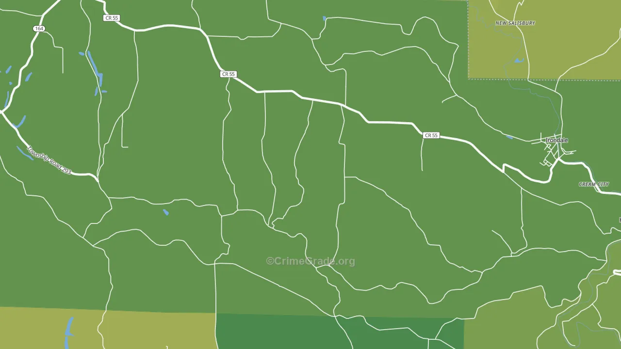 New Salisbury, OH Map of Drug-Related Crime Rates