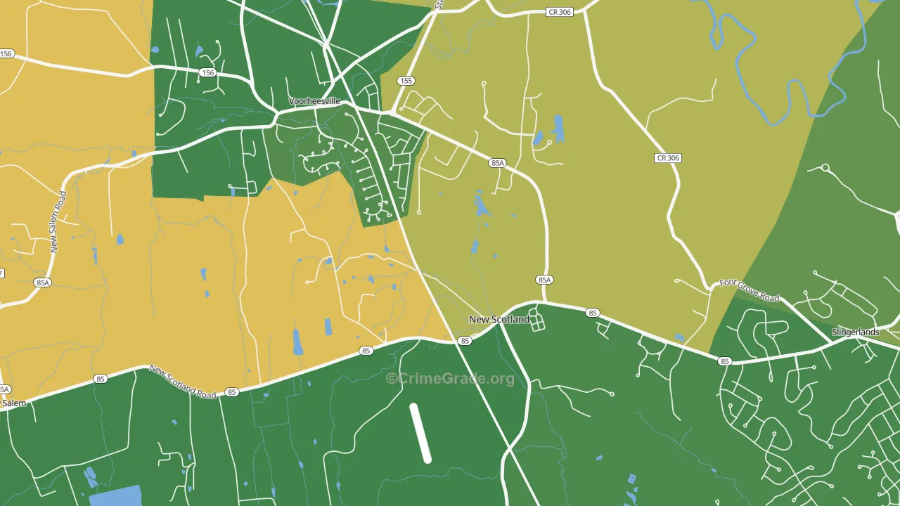 New Scotland, NY Map of Drug-Related Crime Rates