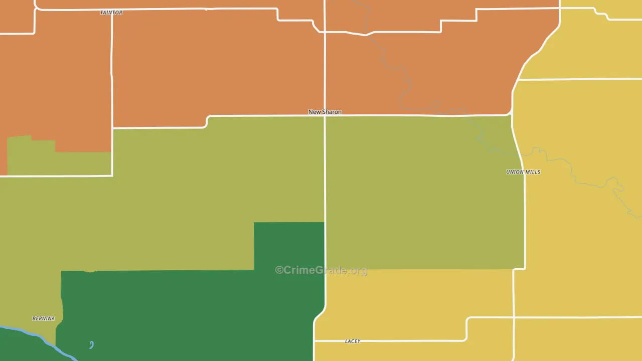 New Sharon, IA Map of Drug-Related Crime Rates