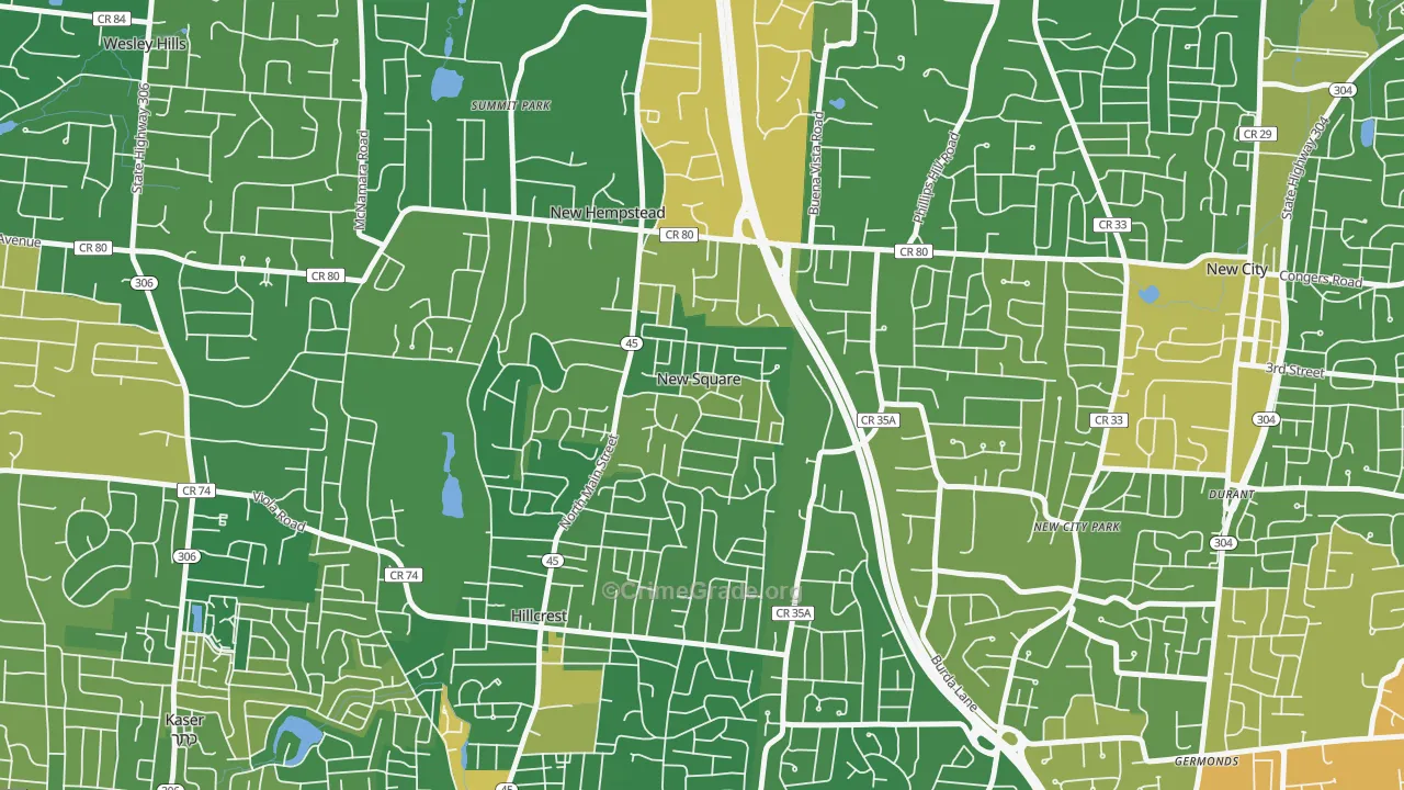 New Square, NY Map of Drug-Related Crime Rates