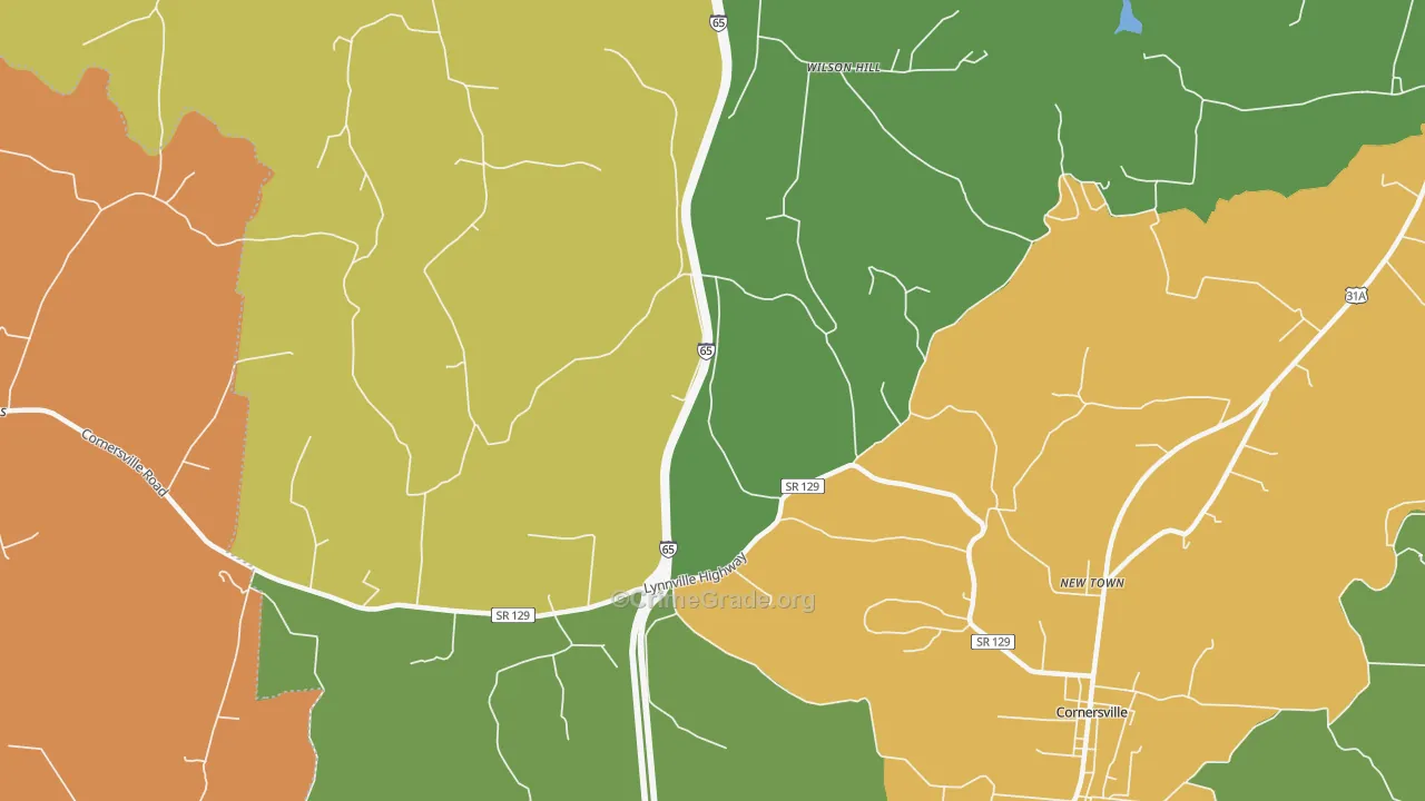 New Town, TN Map of Drug-Related Crime Rates