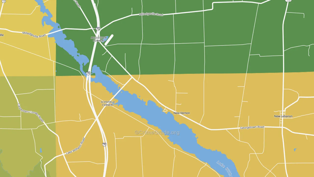 New Vernon, PA Map of Drug-Related Crime Rates