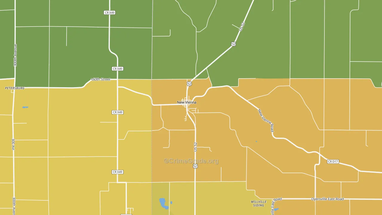 New Vienna, IA Map of Drug-Related Crime Rates