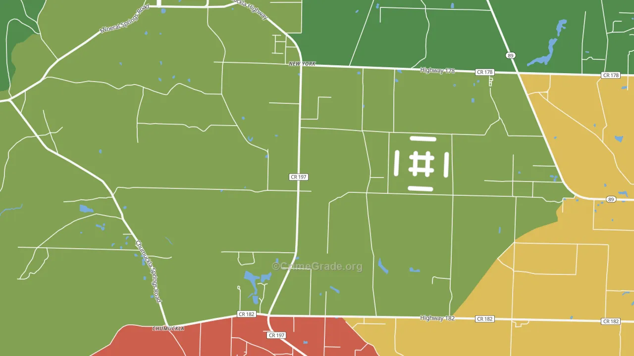 New York, FL Map of Drug-Related Crime Rates