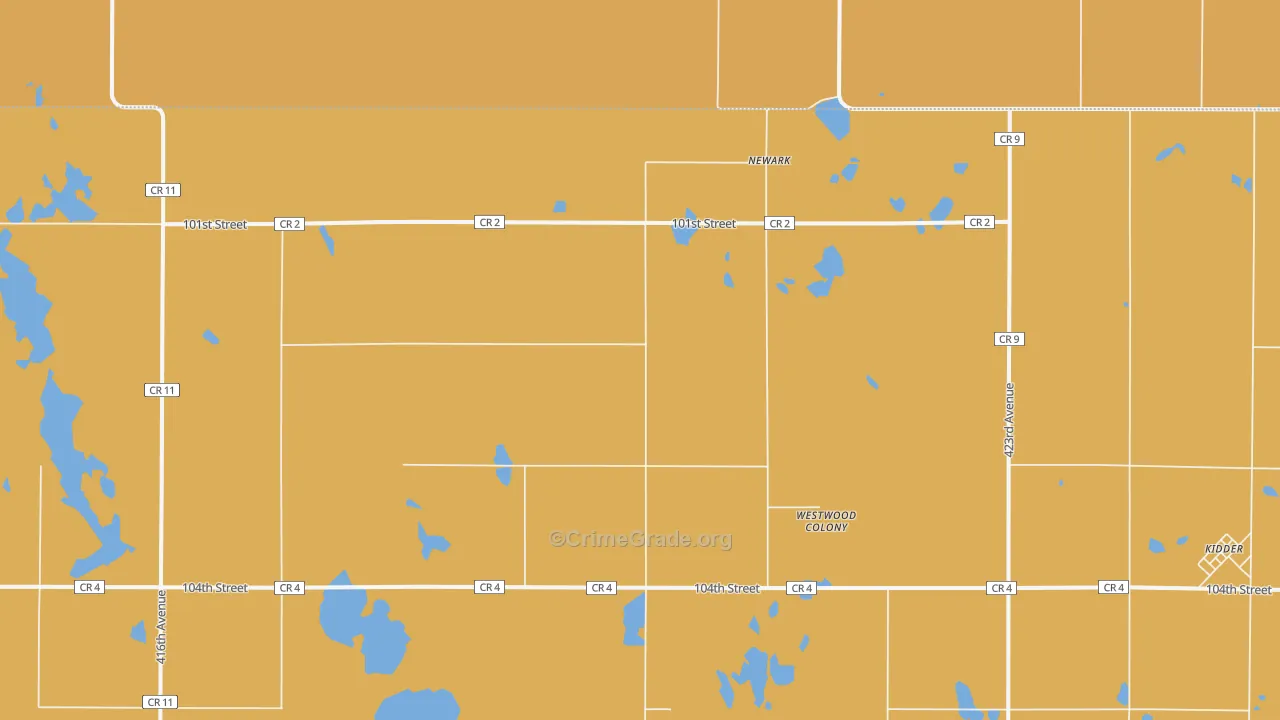 Newark, SD Map of Drug-Related Crime Rates