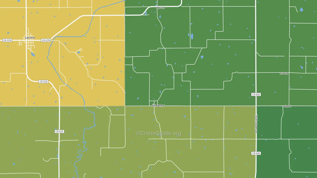 Newbern, IA Map of Drug-Related Crime Rates