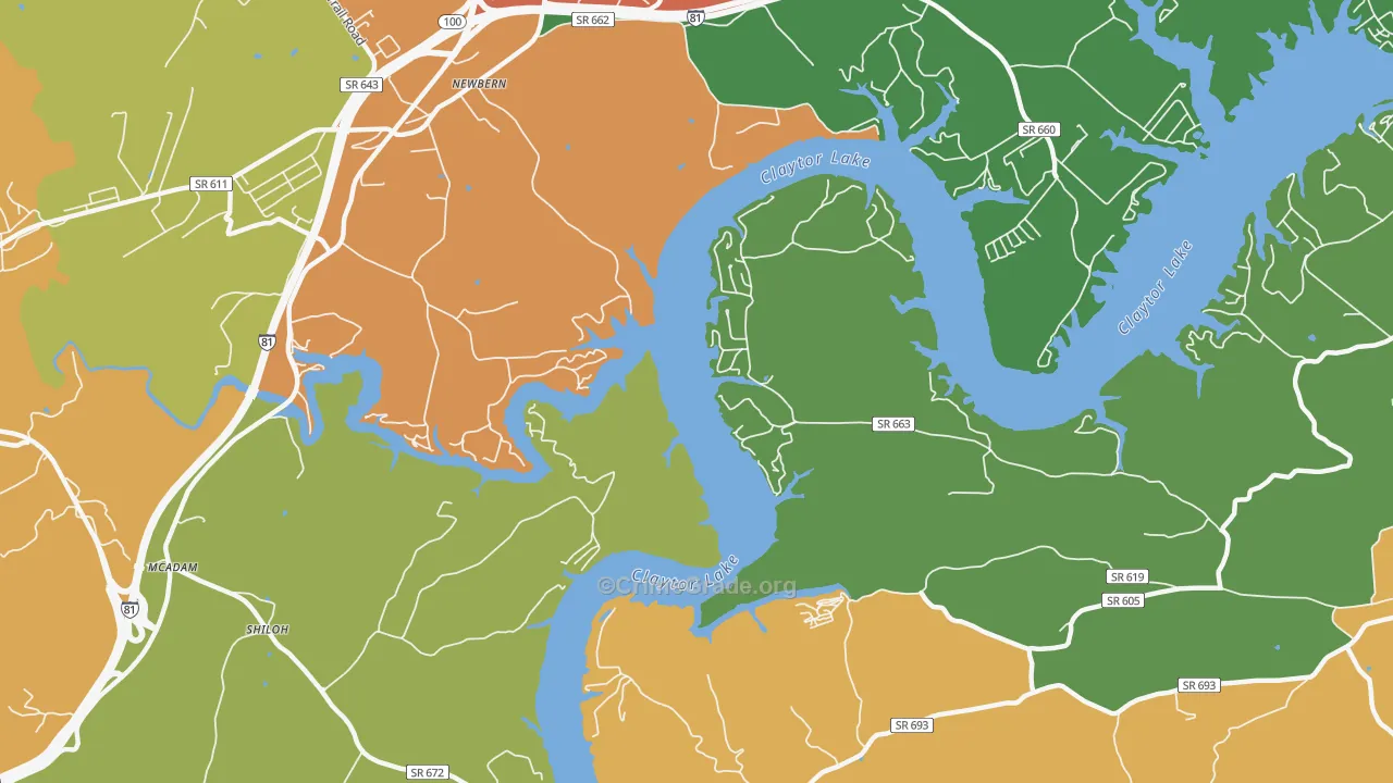 Newbern, VA Map of Drug-Related Crime Rates