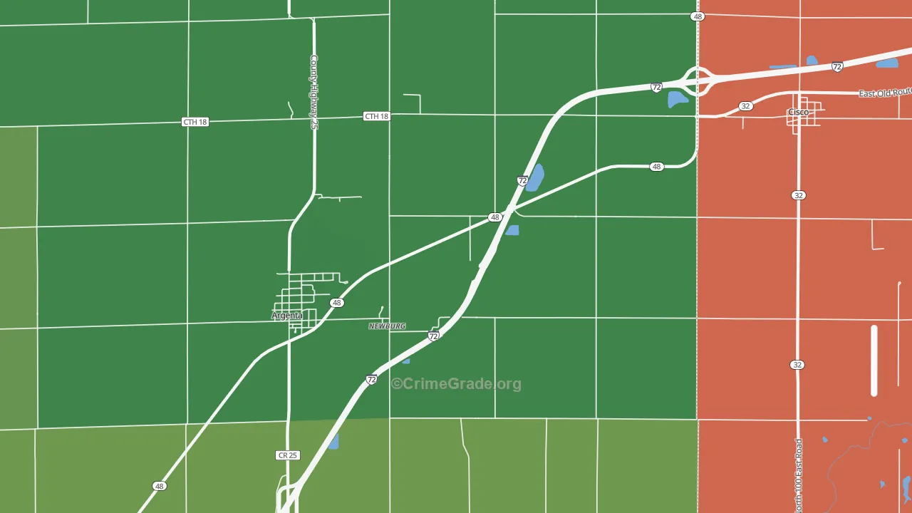Newburg, IL Map of Drug-Related Crime Rates