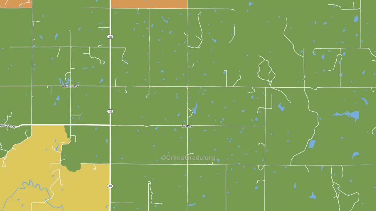Newby, OK Map of Drug-Related Crime Rates