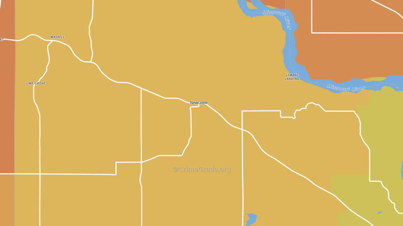 Newcastle, NE Map of Drug-Related Crime Rates