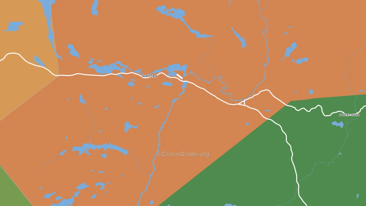 Newcomb, NY Map of Drug-Related Crime Rates