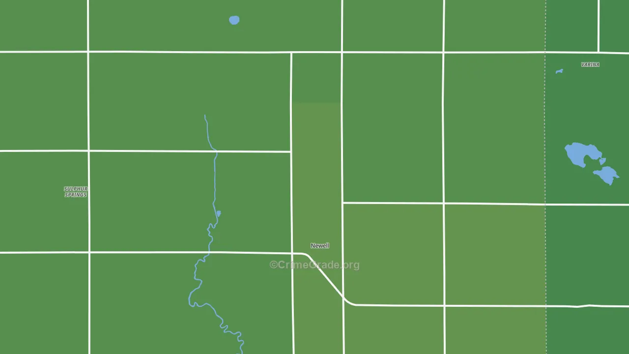 Newell, IA Map of Drug-Related Crime Rates