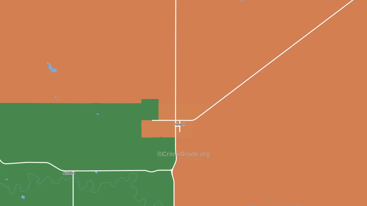 Newell, SD Map of Drug-Related Crime Rates