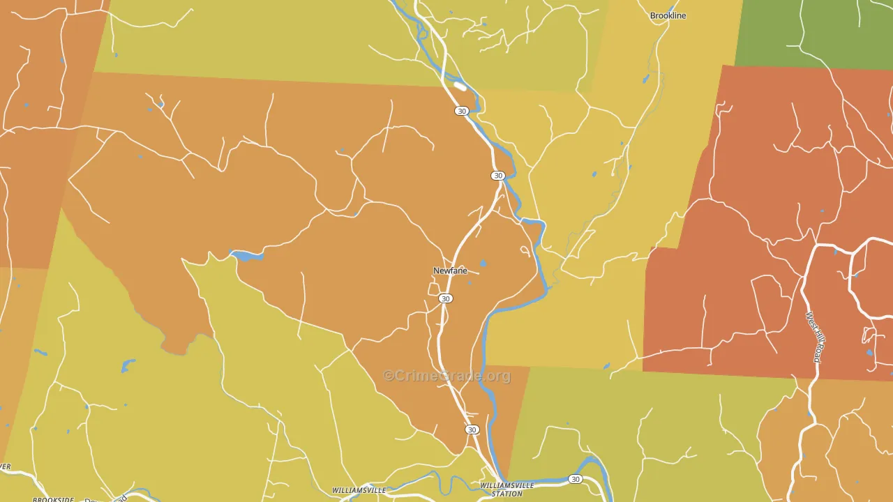 Newfane, VT Map of Drug-Related Crime Rates