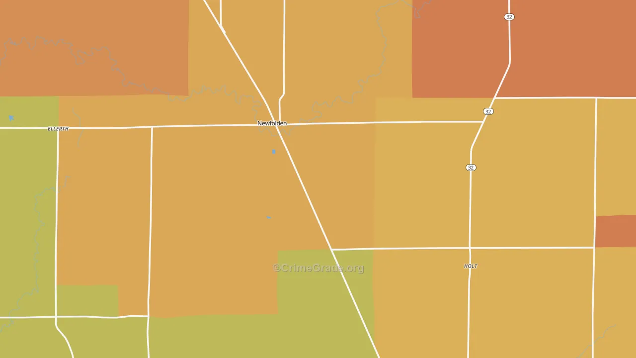 Newfolden, MN Map of Drug-Related Crime Rates