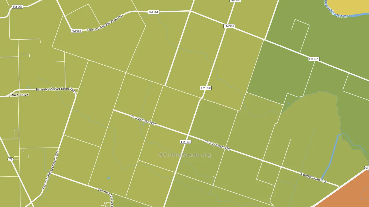 Newgulf, TX Map of Drug-Related Crime Rates
