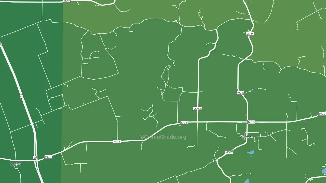 Newhope, MO Map of Drug-Related Crime Rates