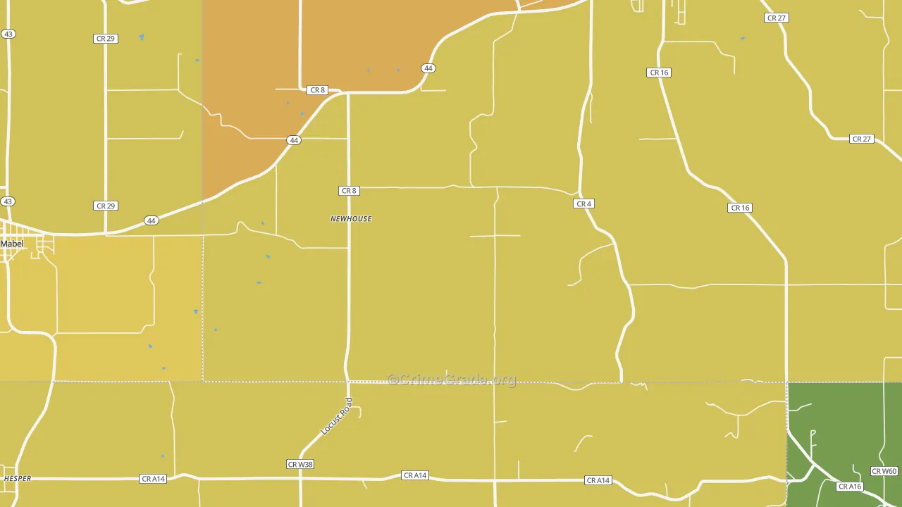Newhouse, MN Map of Drug-Related Crime Rates