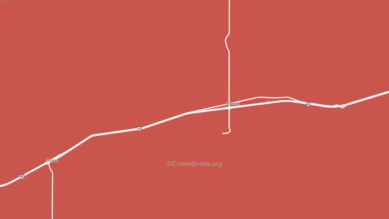 Newkirk, NM Map of Drug-Related Crime Rates