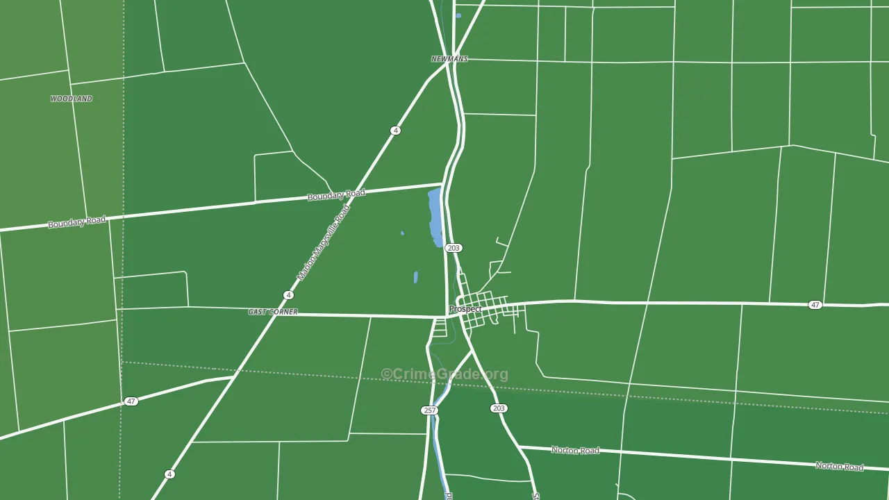Newman, OH Map of Drug-Related Crime Rates