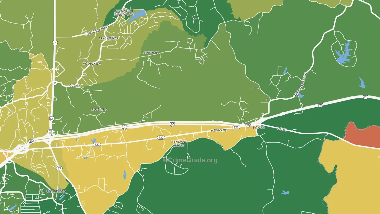 Newmans, MS Map of Drug-Related Crime Rates