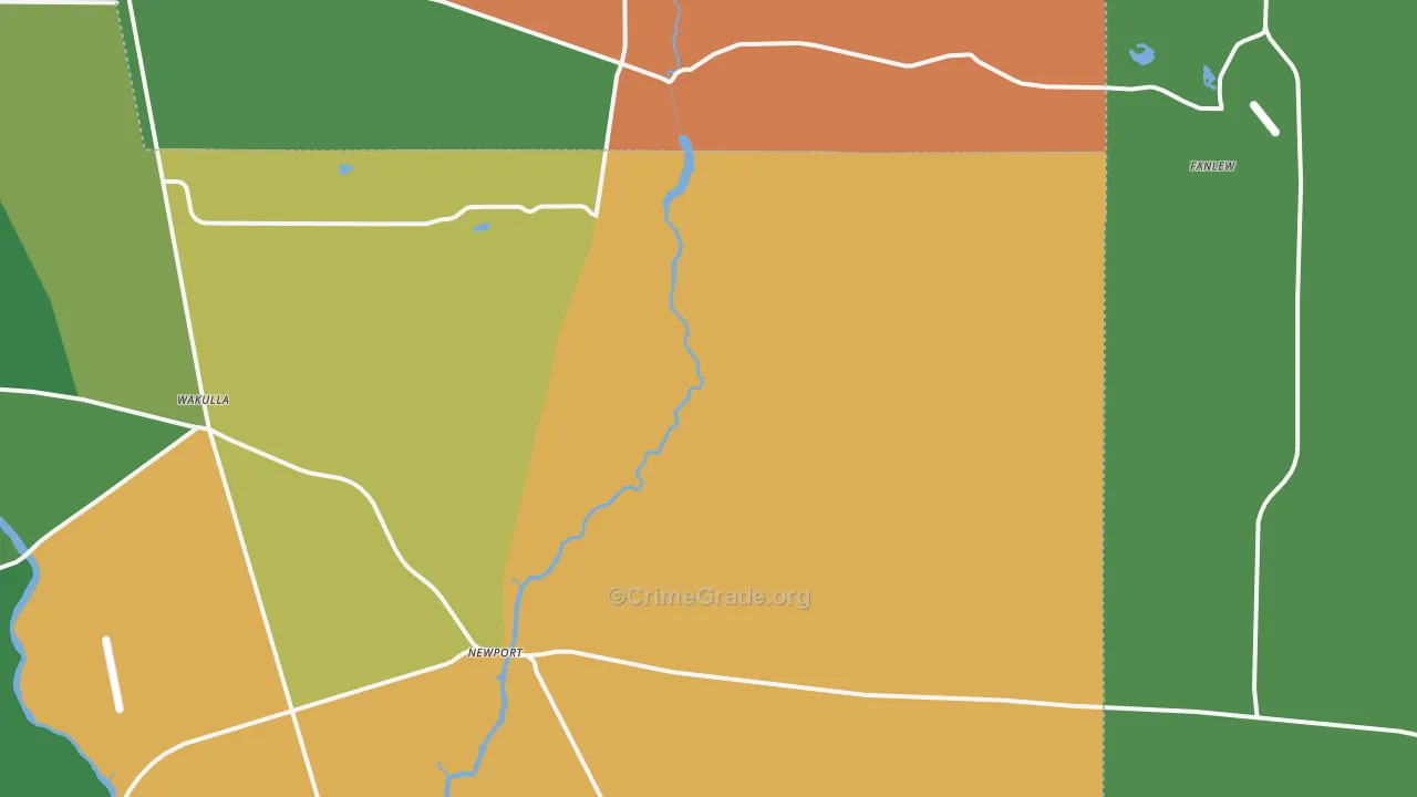 Newport, FL Map of Drug-Related Crime Rates
