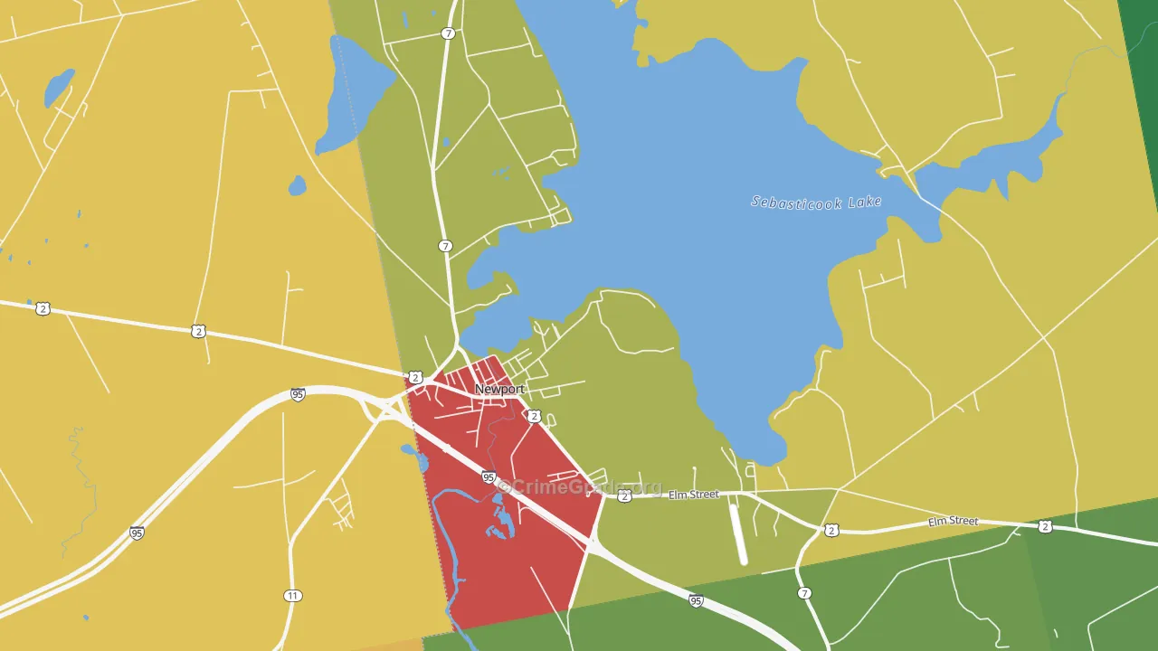 Newport, ME Map of Drug-Related Crime Rates