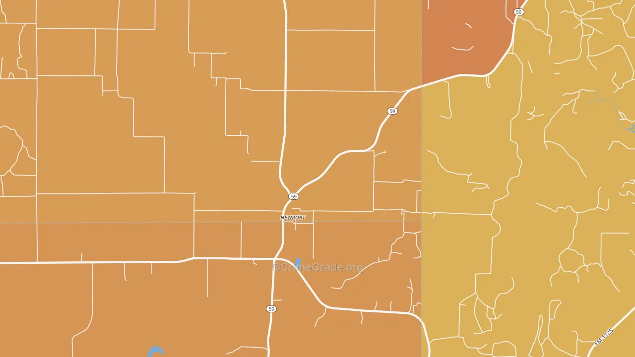 Newport, TX Map of Drug-Related Crime Rates