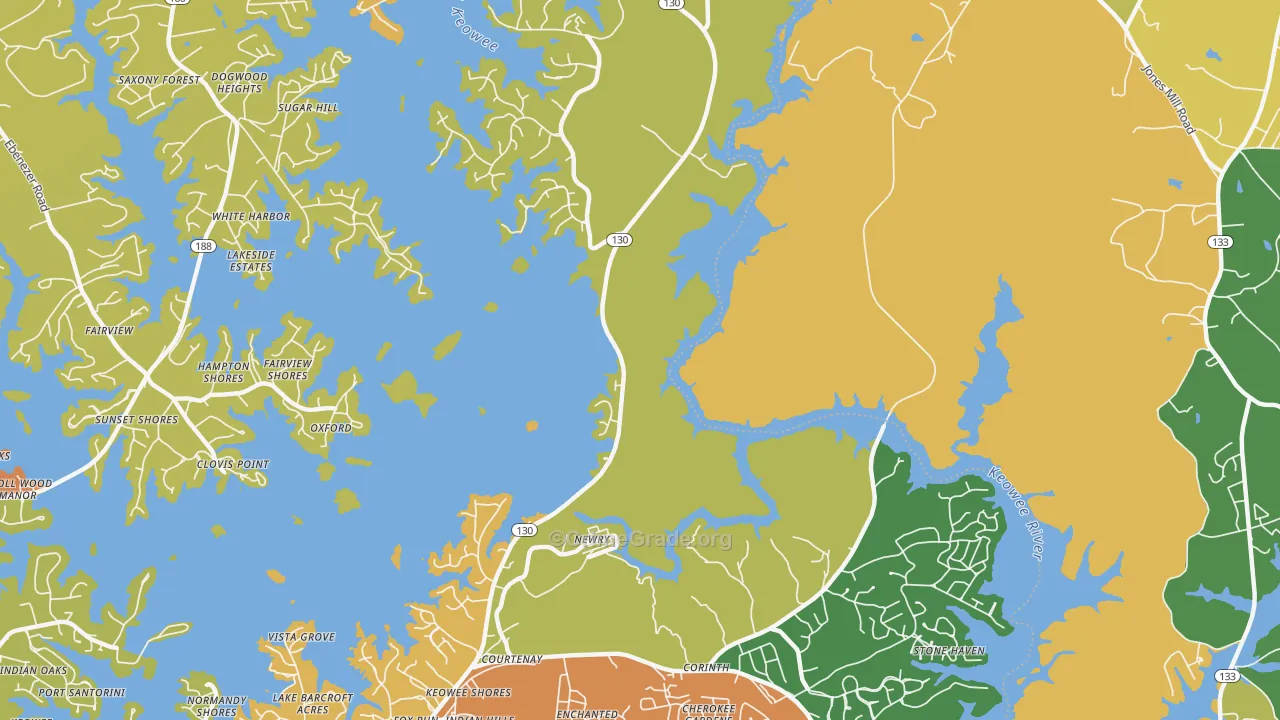Newry, SC Map of Drug-Related Crime Rates