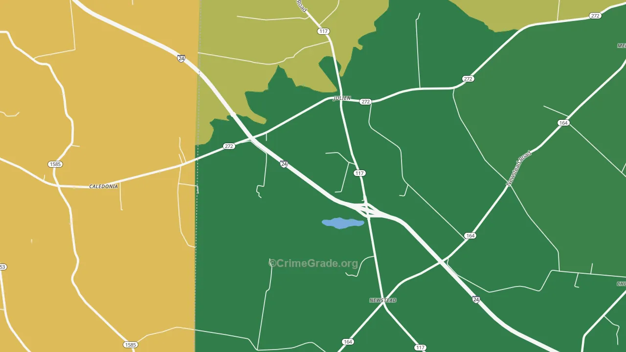 Newstead, KY Map of Drug-Related Crime Rates