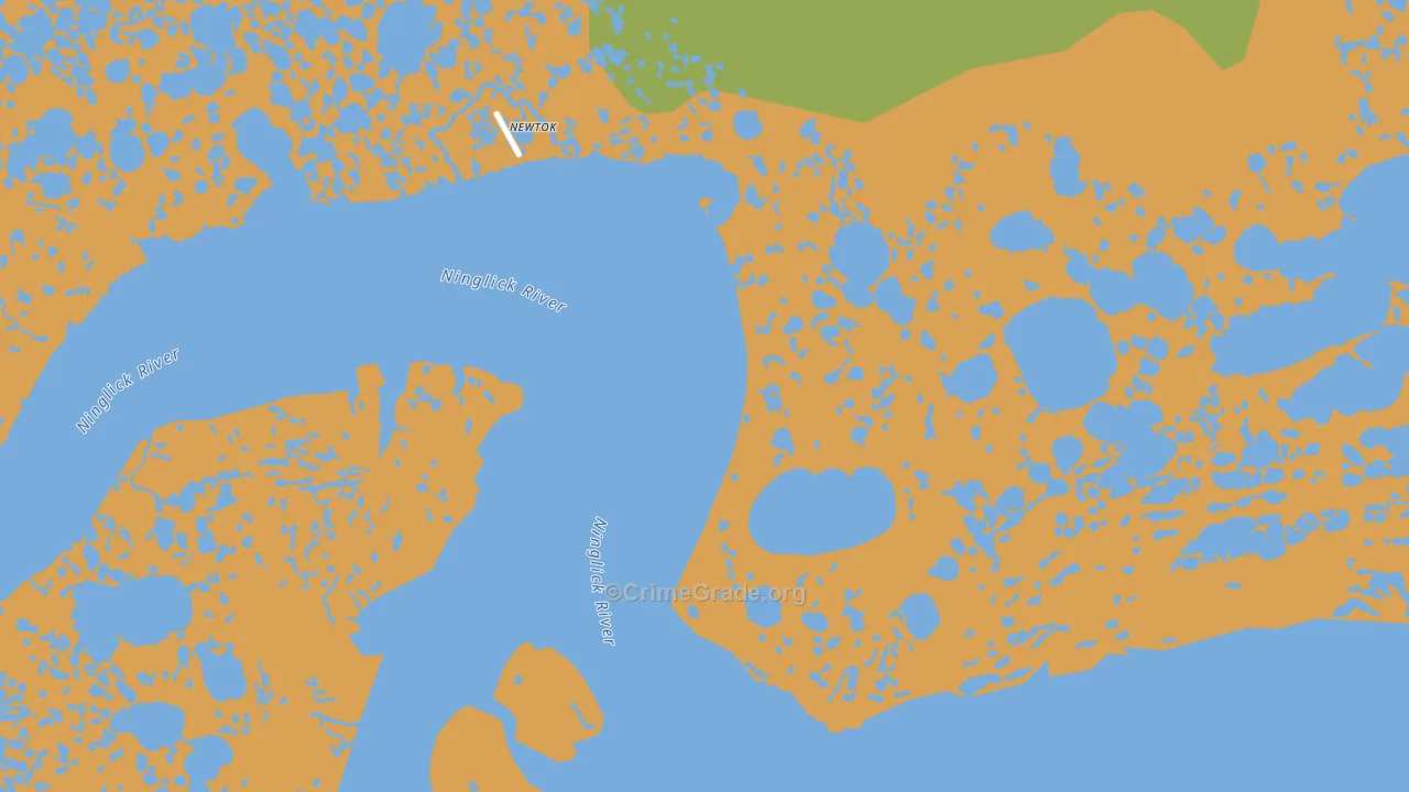 Newtok, AK Map of Drug-Related Crime Rates