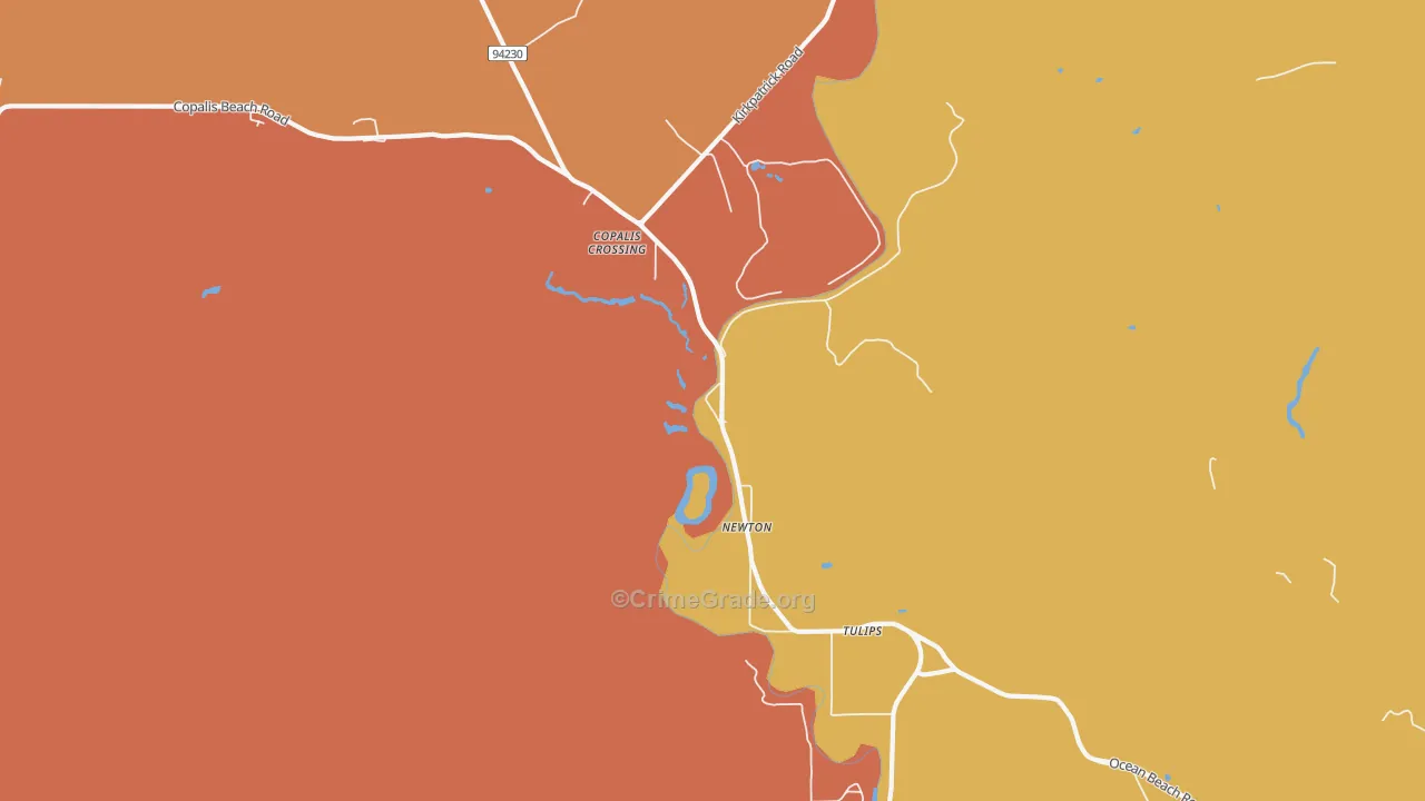 Newton, WA Map of Drug-Related Crime Rates