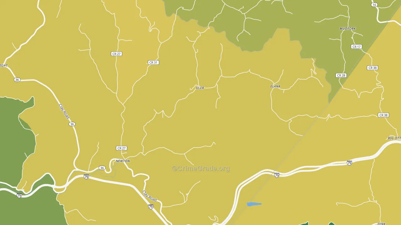 Newton, WV Map of Drug-Related Crime Rates