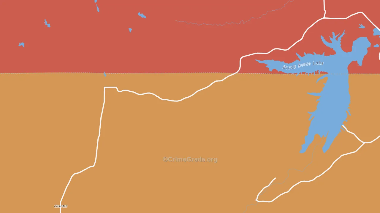 Newville, CA Map of Drug-Related Crime Rates