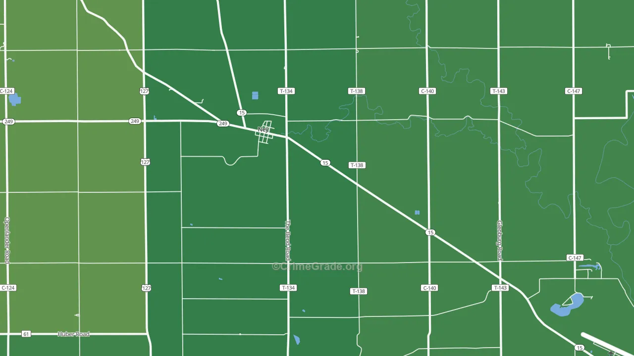 Ney, OH Map of Drug-Related Crime Rates