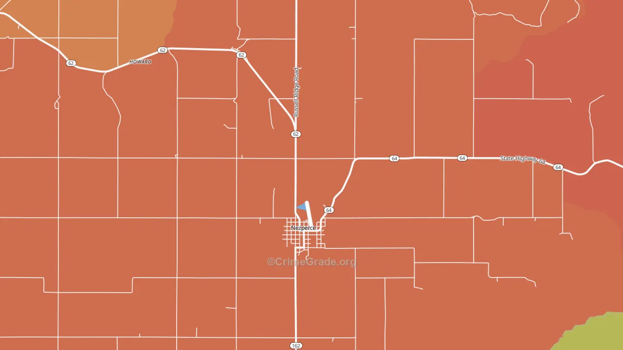 Nezperce, ID Map of Drug-Related Crime Rates