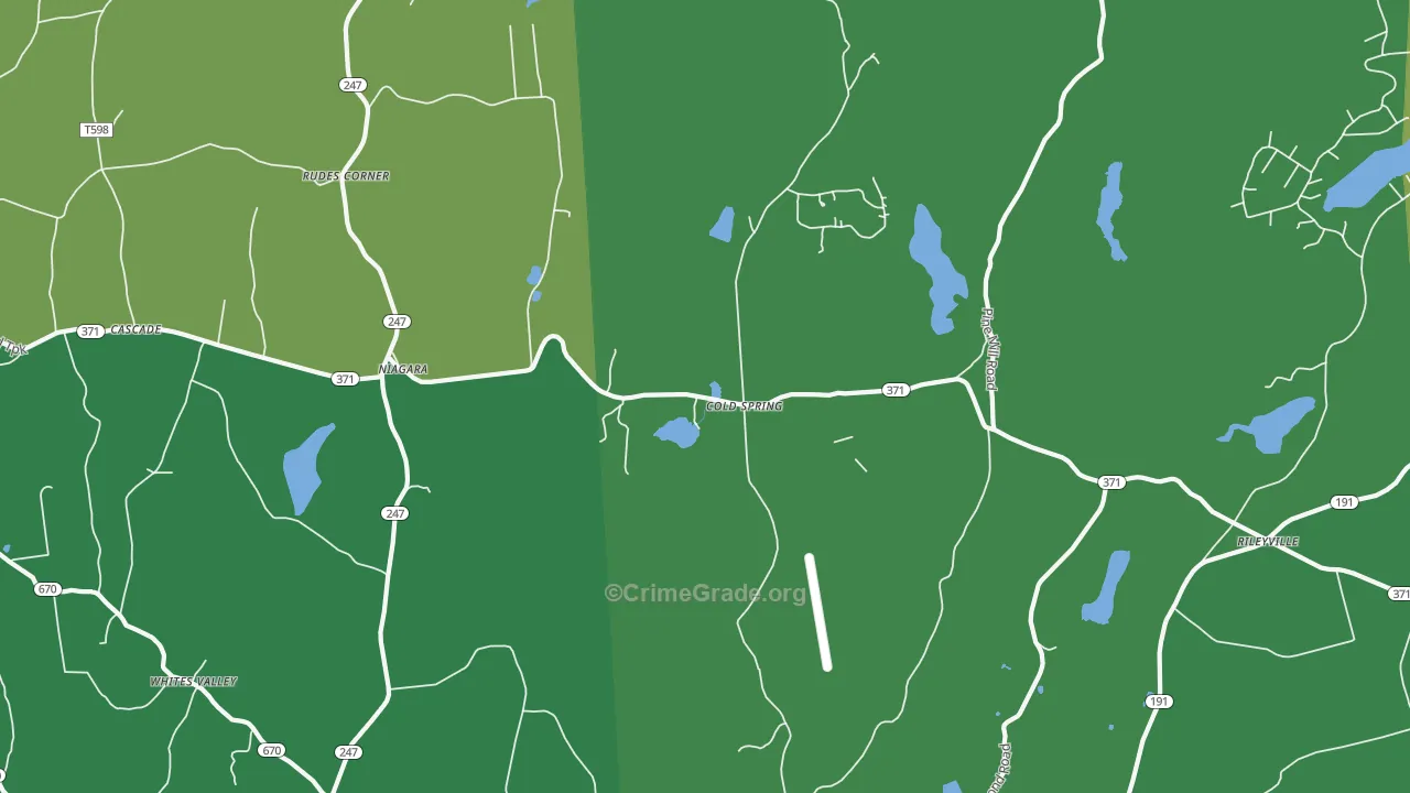 Niagara, PA Map of Drug-Related Crime Rates