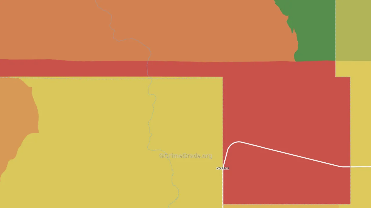 Niarada, MT Map of Drug-Related Crime Rates