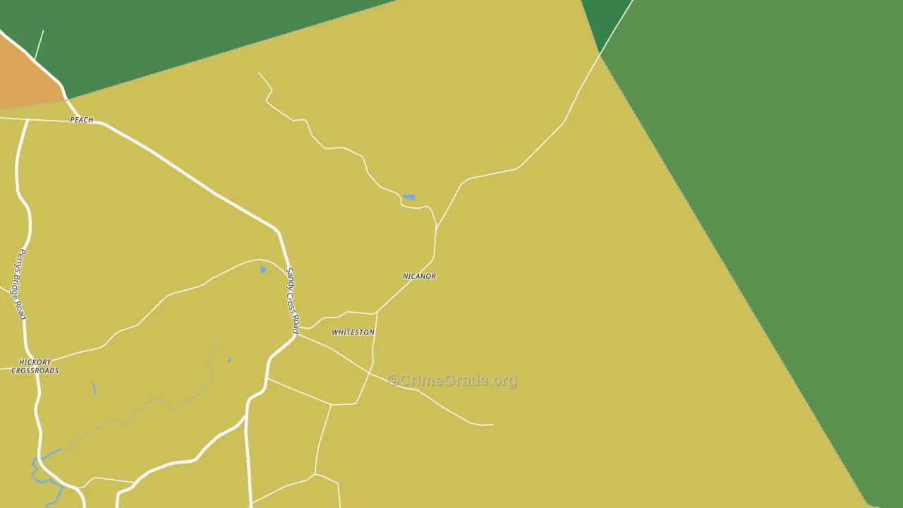 Nicanor, NC Map of Drug-Related Crime Rates