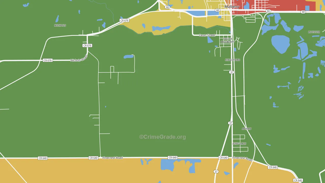 Nichols, FL Map of Drug-Related Crime Rates