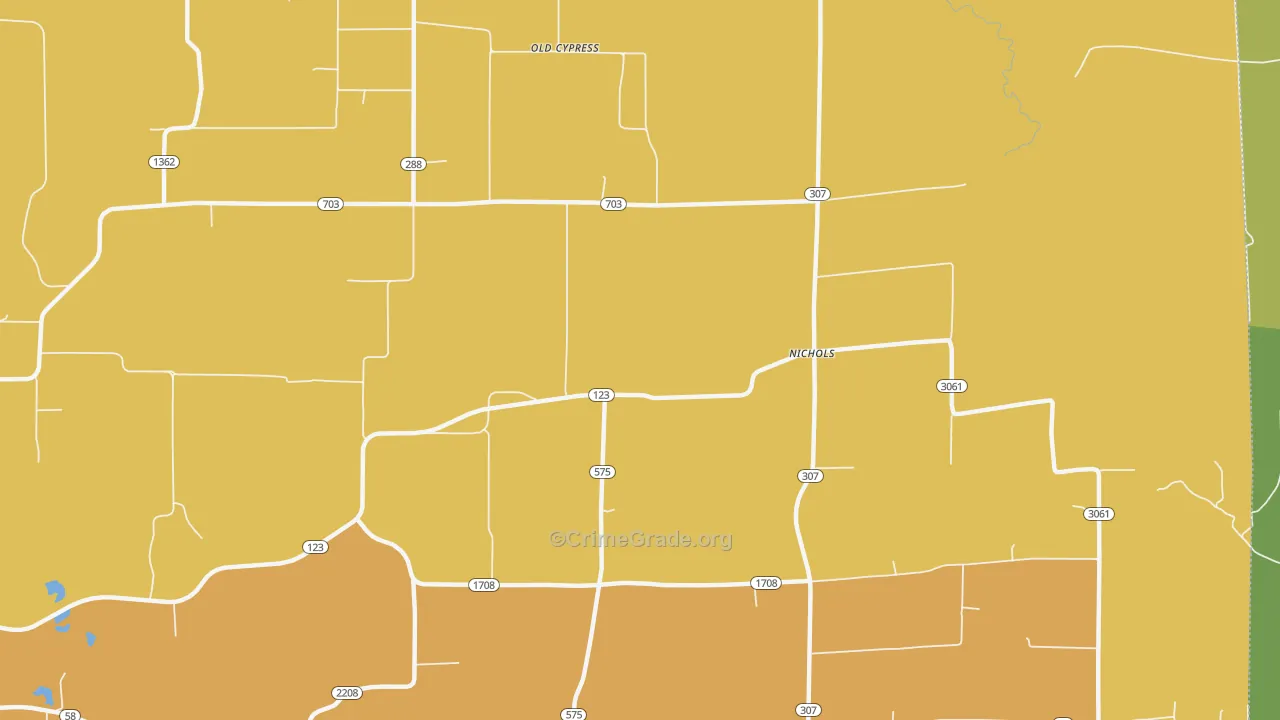 Nichols, KY Map of Drug-Related Crime Rates