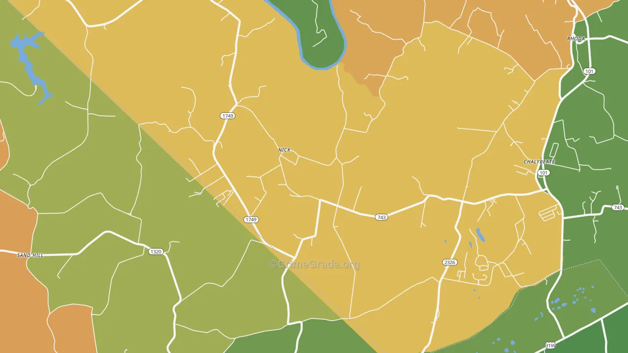 Nick, KY Map of Drug-Related Crime Rates