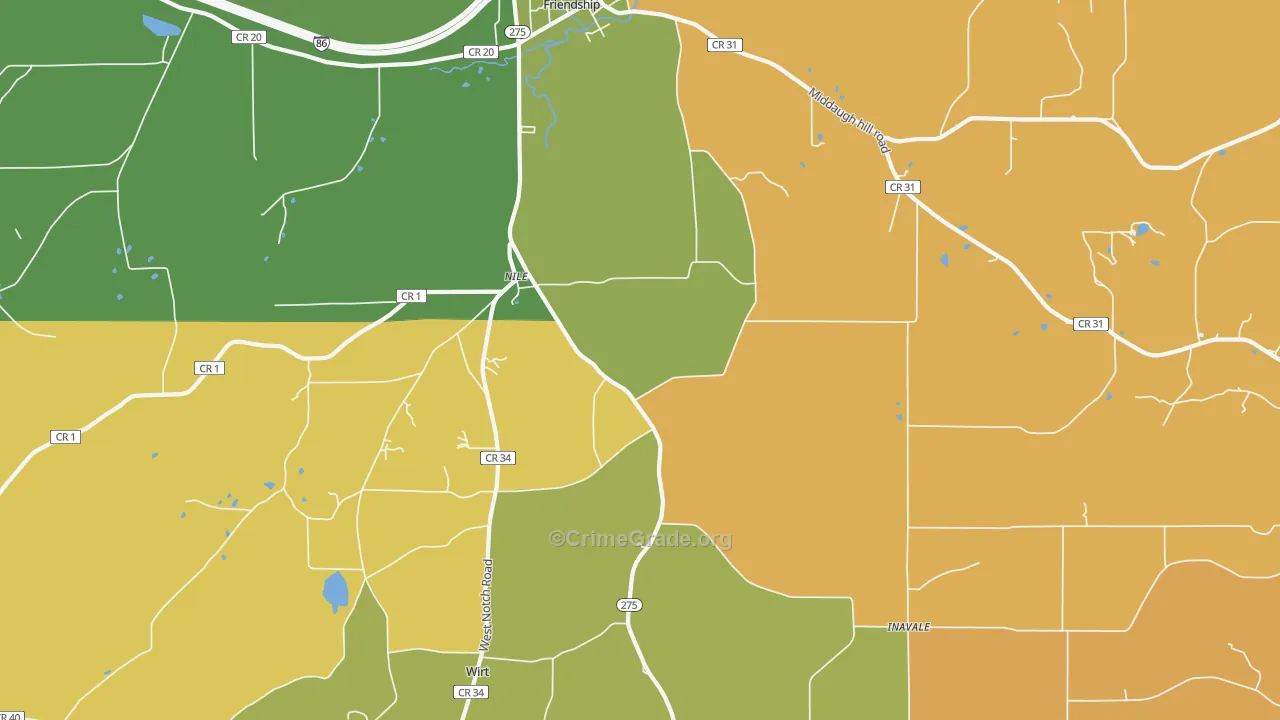 Nile, NY Map of Drug-Related Crime Rates