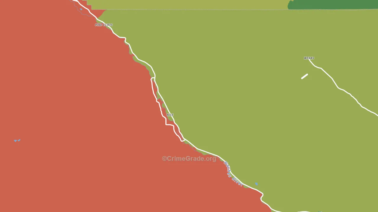 Nile, WA Map of Drug-Related Crime Rates