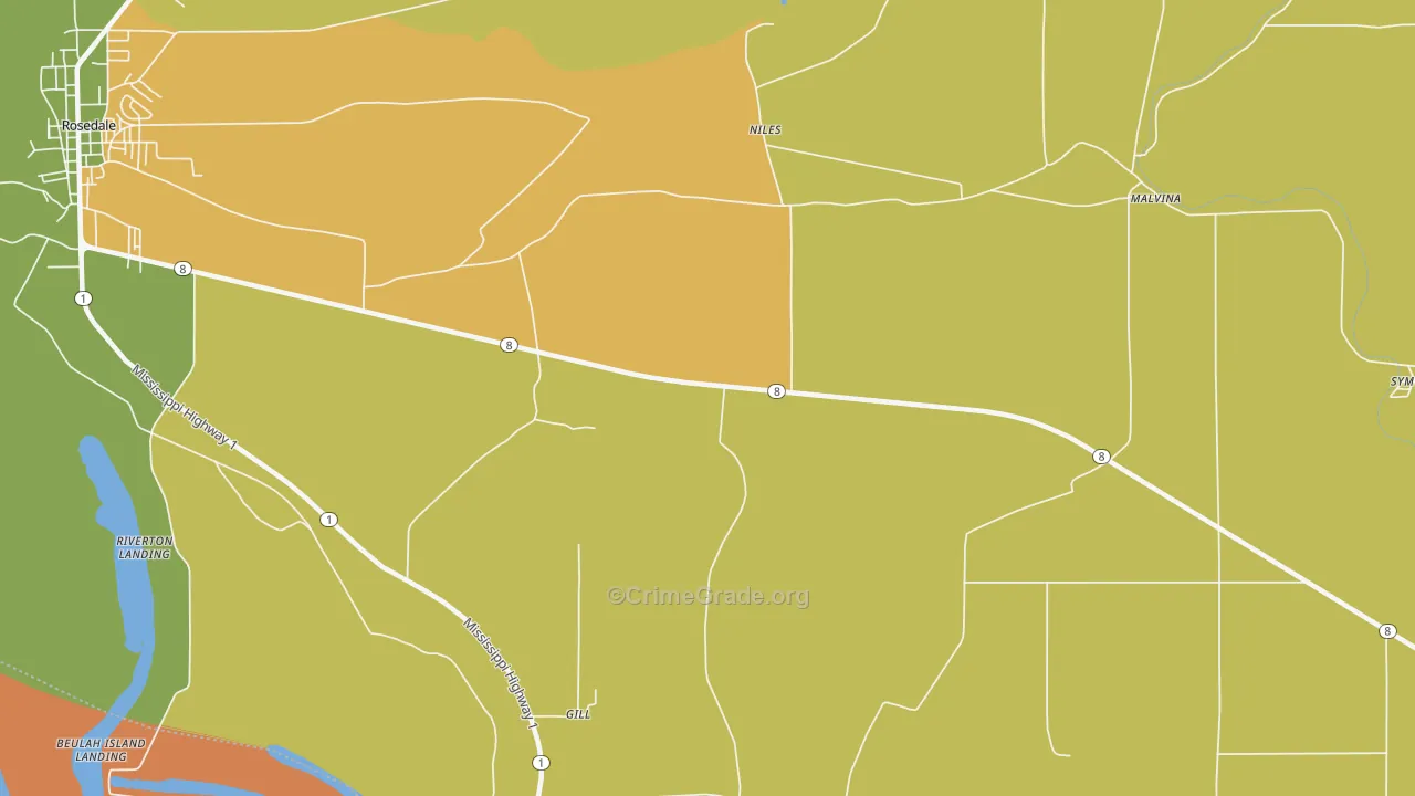 Niles, MS Map of Drug-Related Crime Rates