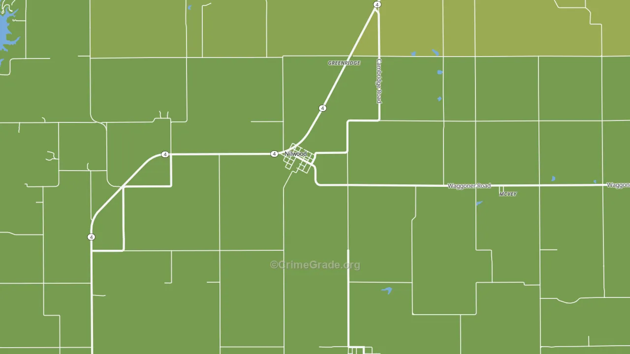 Nilwood, IL Map of Drug-Related Crime Rates